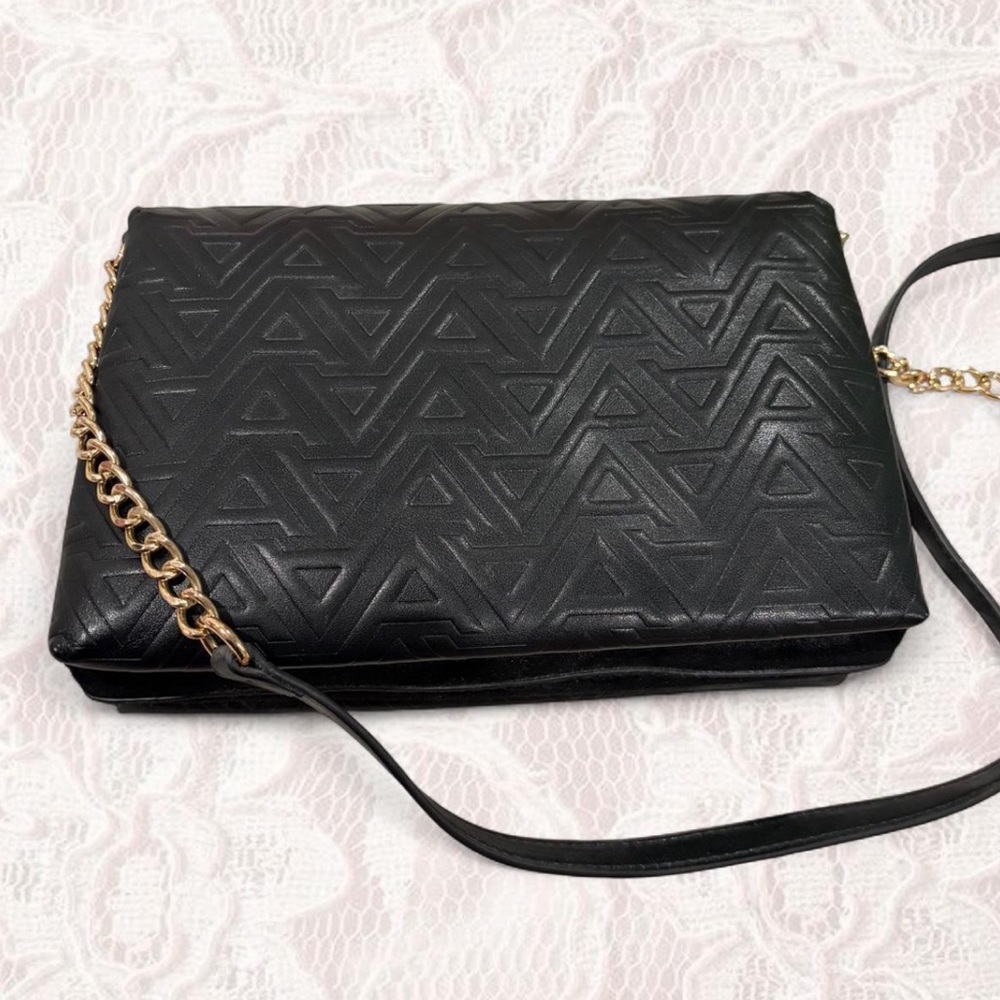 Aldo Black Clutch with Gold Chain Accent - Picture 2 of 5